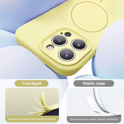 Lanières pour iPhone | Coque en silicone liquide compatible MagSafe