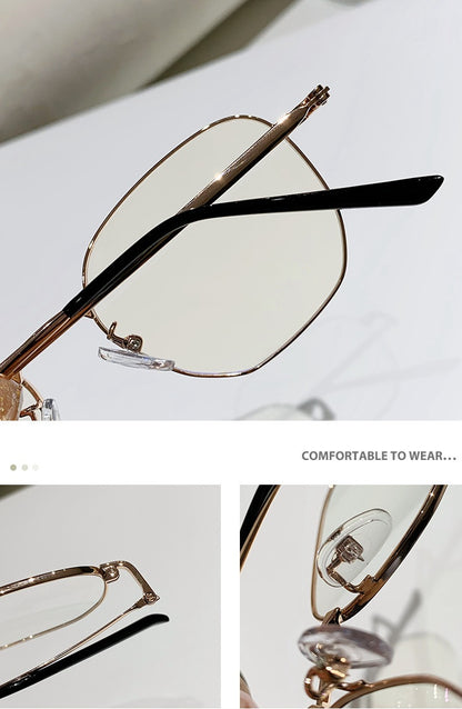 Insta Influencer Fashion Square Frame Plain Glasses Sunglasses Men Women Classic Travel Optical Glasses