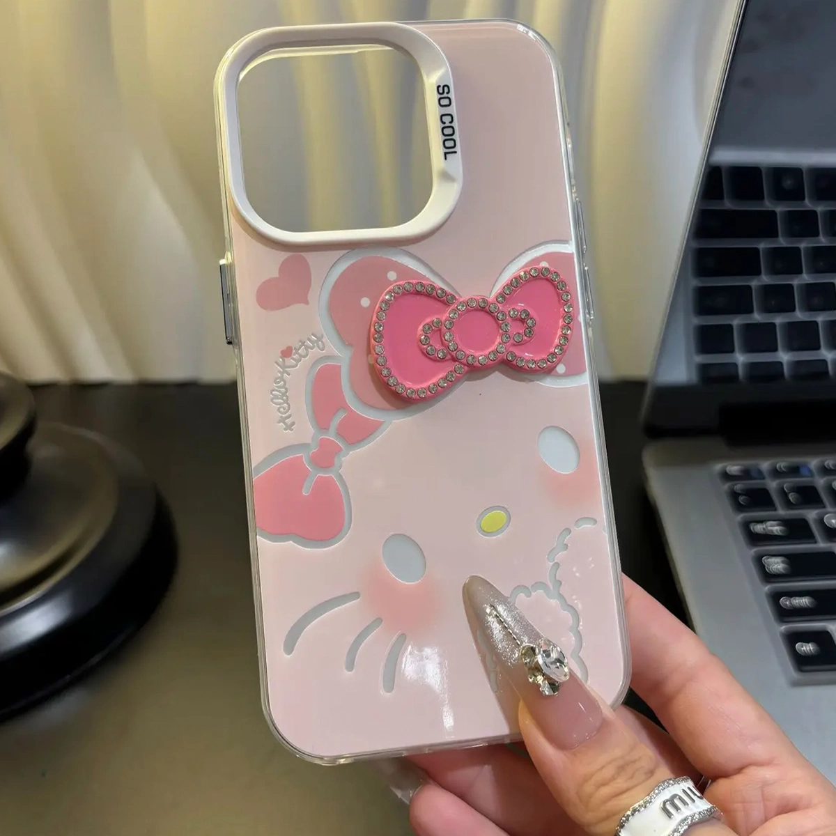 Pink Kitty stand phone case