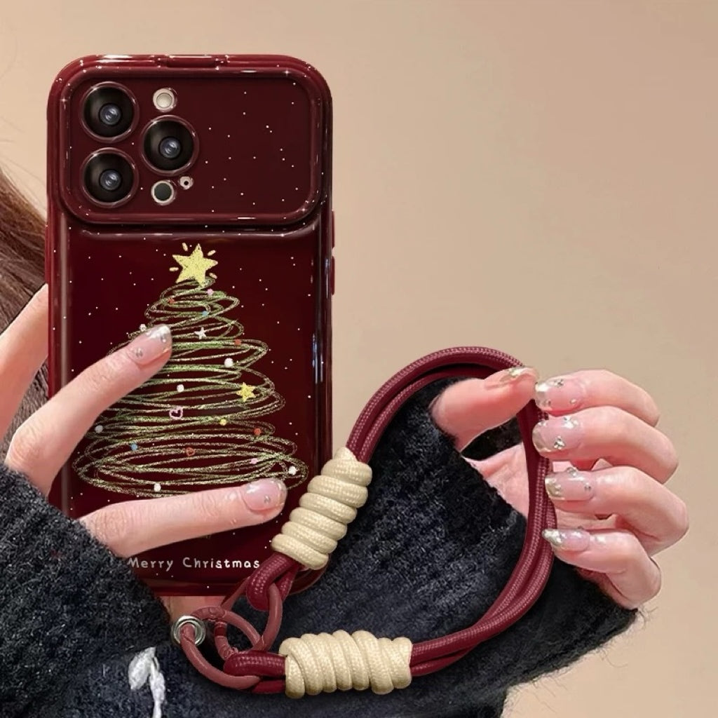 Christmas Tree Flip Mirror Phone Case