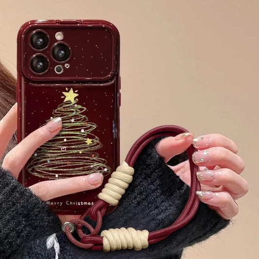 Christmas Tree Flip Mirror Phone Case