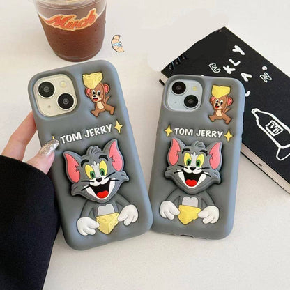 Cute Bear Cat Cartoon Kitty Kurome iPhone Case Strawberry Back Cover for iPhone 16 15 14 13 12 11 Pro Max