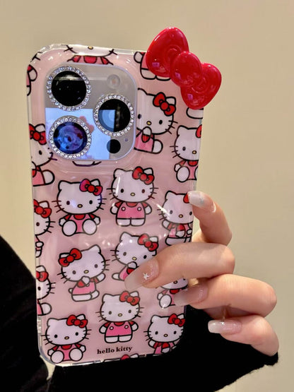 Kitty Red Bow Pink Cute Kawaii Phone Case