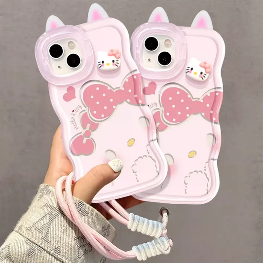 Pink heart Kitty phone case