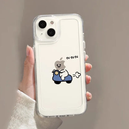 Cute Cartoon Clear Phone Case For iPhone
