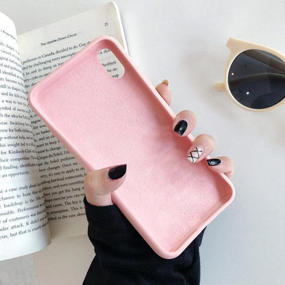 Candy Color Macaron Monochrome Silicone Soft Case For iPhone 17 Air 16 15 14 13 12 11 Pro Max X XR XS Max 7 8 Plus