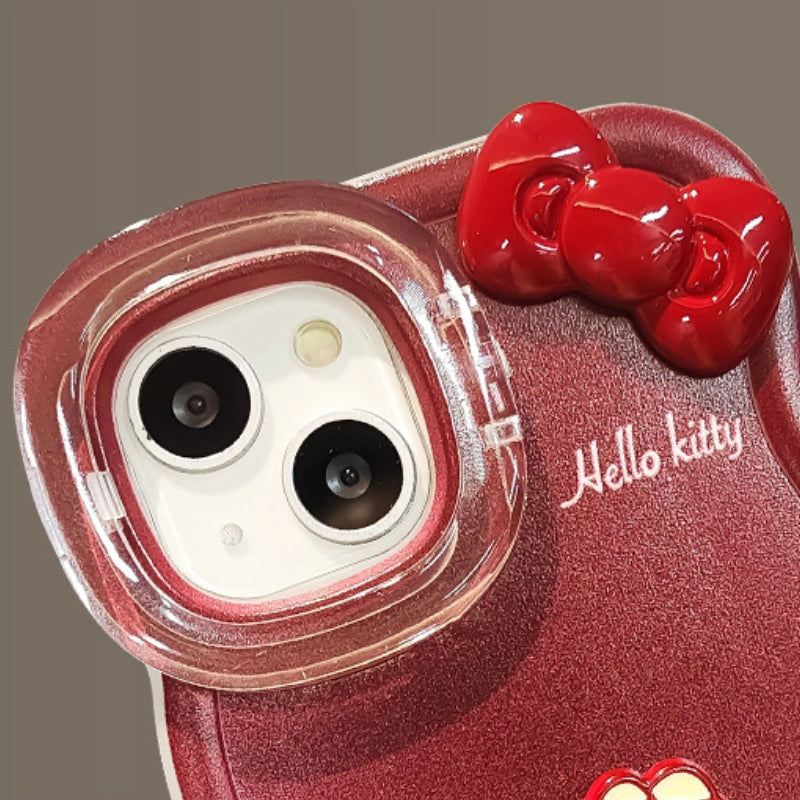 Lens Protector Cute Kitty Bow Heart Phone Case For iPhone 17 16 15 14 13 12 Pro Max Plus 11 XR 7 8