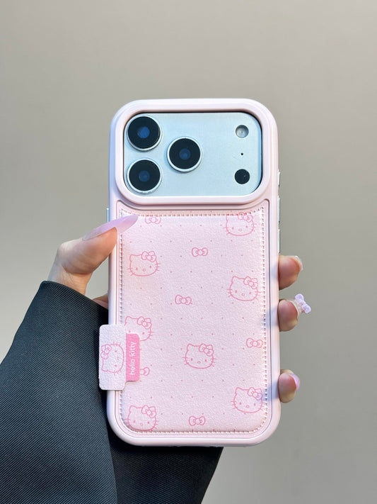 Kitty Pink PU Cute Kawaii Phone Case