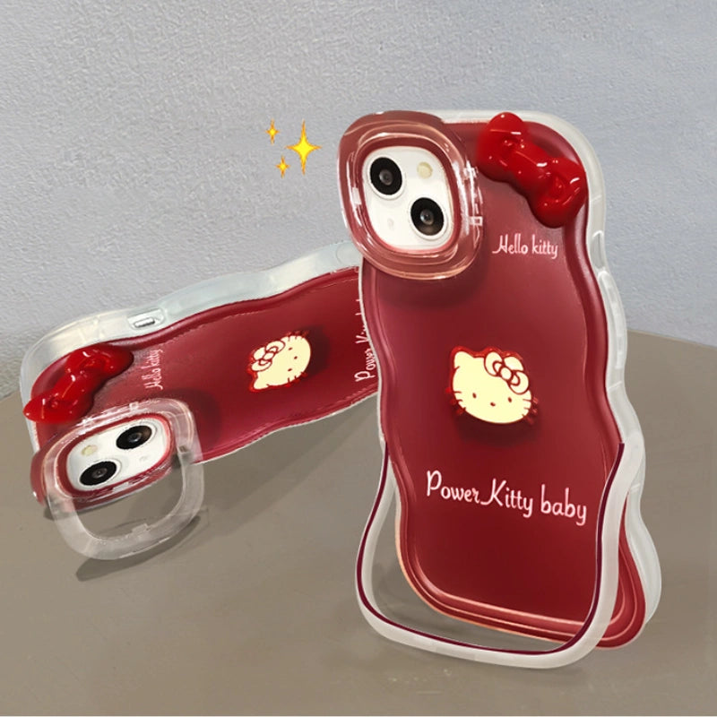 Lens Protector Cute Kitty Bow Heart Phone Case For iPhone 17 16 15 14 13 12 Pro Max Plus 11 XR 7 8