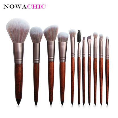 11pcs Imitate Animal Hair Makeup Brush Set Beauty Tools