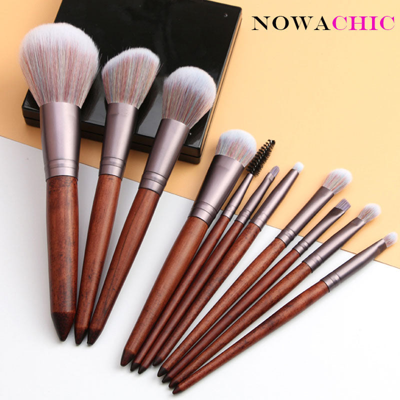 11pcs Imitate Animal Hair Makeup Brush Set Beauty Tools