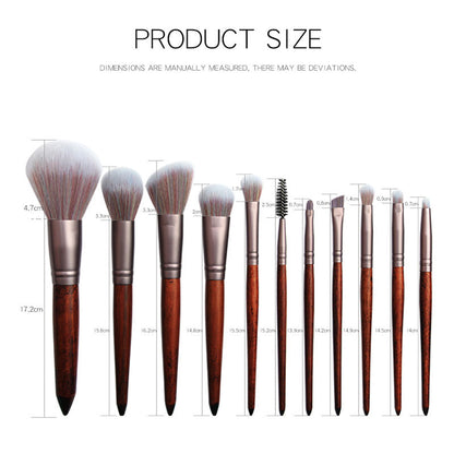 11pcs Imitate Animal Hair Makeup Brush Set Beauty Tools