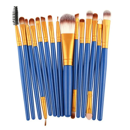 15pcs Makeup Brushes Eyebrow Eyeshadow Eyeliner Kit Eyelash Brush