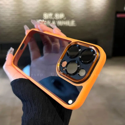 Candy Color Thickened Lens Protection Clear Magnetic Phone Case for iPhone