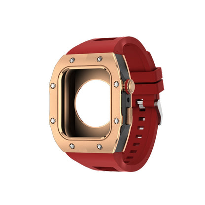 Luxury Metal Case Strap For Apple Watch Series