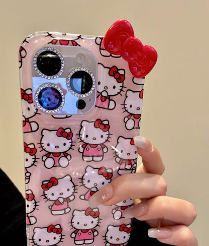 Kitty Red Bow Pink Cute Kawaii Phone Case