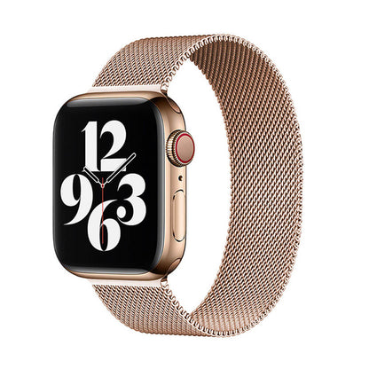 Magnetic Metal Milanese Loop Band Compatible With Apple Watch Band Adjustable Stainless Steel Mesh Strap For iWatch Series