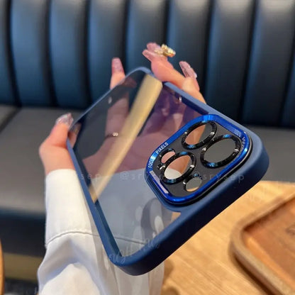 Candy Color Thickened Lens Protection Clear Magnetic Phone Case for iPhone