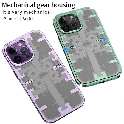 Newest Cyberpunk Mechanical Gear Aluminum Frame Phone Case For iPhone