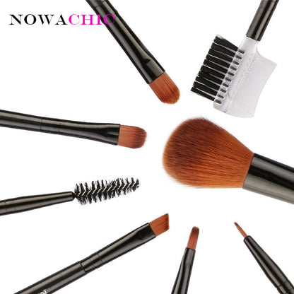 8pcs Makeup Brushes Set Powder Foundation Blush Blending Eyeshadow Lip Cosmetic Brush Beauty Tool