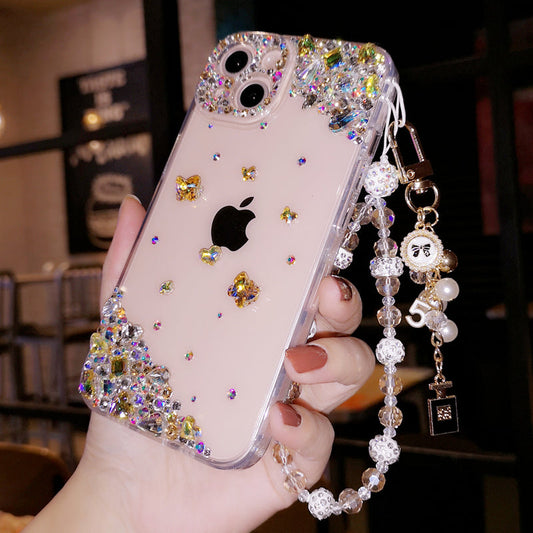 Handmade iPhone Case Luxury Bling Diamond Minimalist Butterfly for iPhone 16 15 14 13 12 11 Plus Pro Max