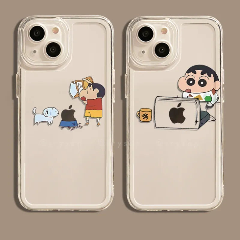 Cute Cartoon Clear Phone Case For iPhone