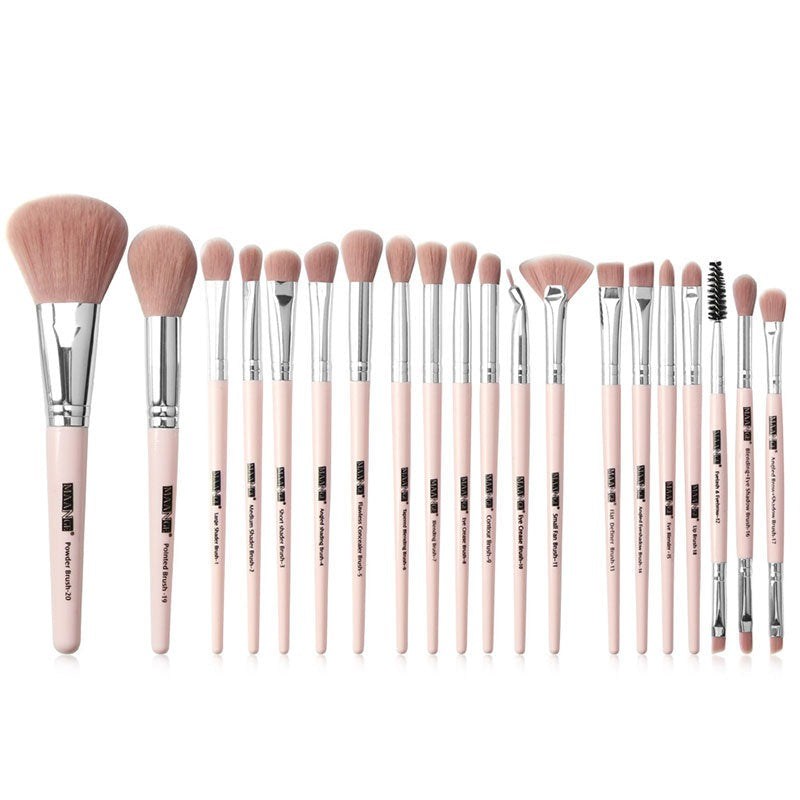 20pcs Pro Makeup Brushes Eyebrow Eyeshadow Eyeliner Blending Crease Kit Eyelash Brush