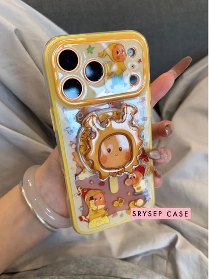Cute Twinkle Popsockets MagSafe Phone Case For iPhone 17 16 15 14 13 12 11 X Pro Max 7 8 Plus
