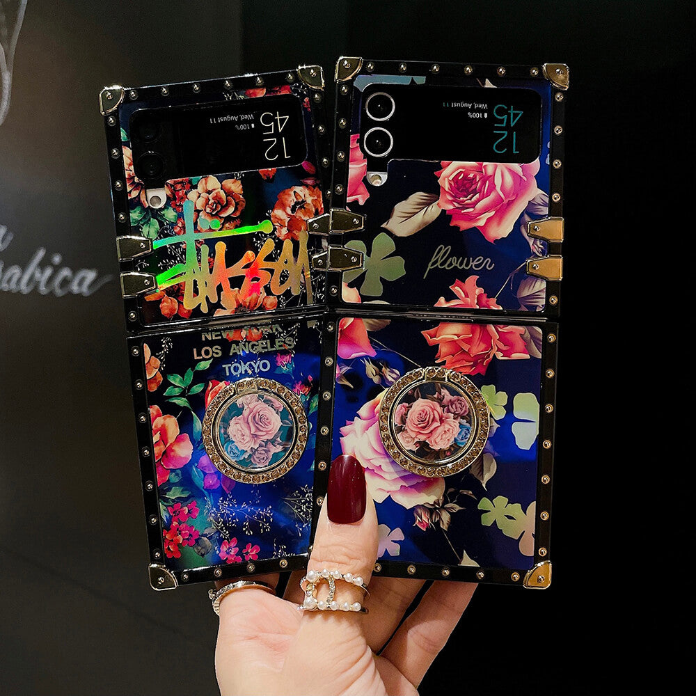 Vintage Fashion Rose Ring Phone Case for Samsung Galaxy Z Flip4 Flip3