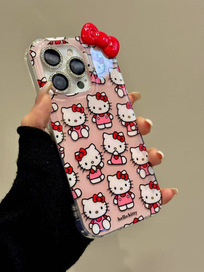 Kitty Red Bow Pink Cute Kawaii Phone Case