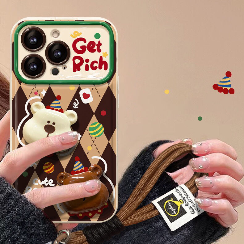 Capybara Christmas Bear Flip Phone Case