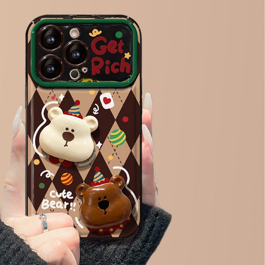 Capybara Christmas Bear Flip Phone Case