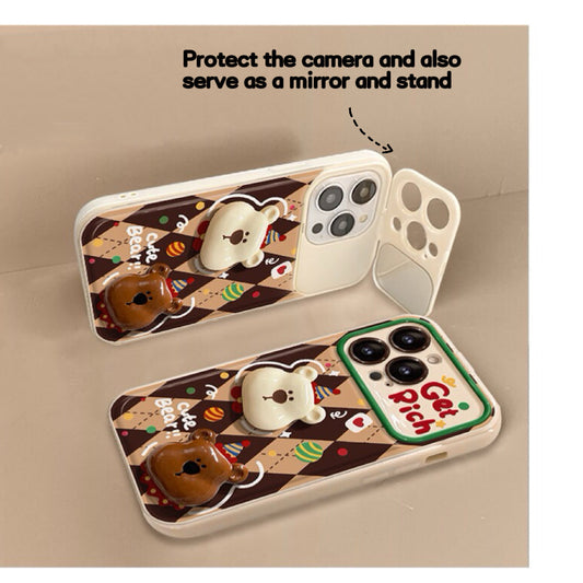 Capybara Christmas Bear Flip Phone Case