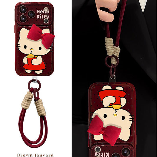 Bow Kitty flip phone case