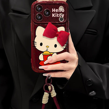 Bow Kitty flip phone case