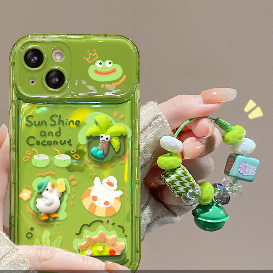 Cute Frog Flip Phone Case