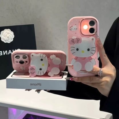 Rotating mirror stand Kitty phone case