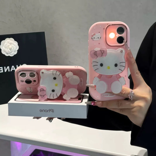 Rotating mirror stand Kitty phone case