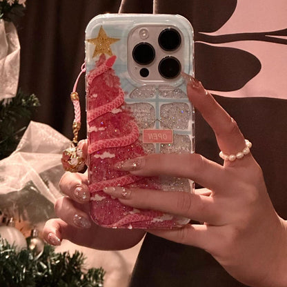Pink Christmas Tree Phone Case