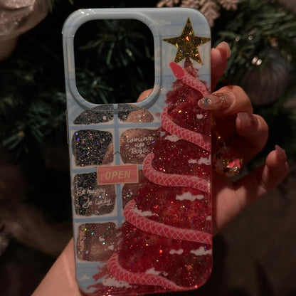 Pink Christmas Tree Phone Case