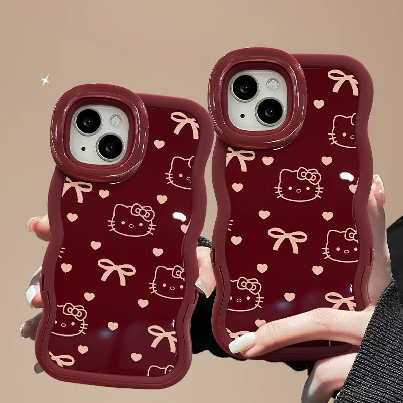 Cute Kitty Cat Invisible Dual Stand Phone Case