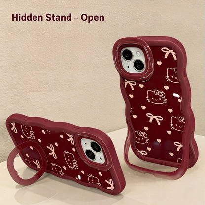 Cute Kitty Cat Invisible Dual Stand Phone Case