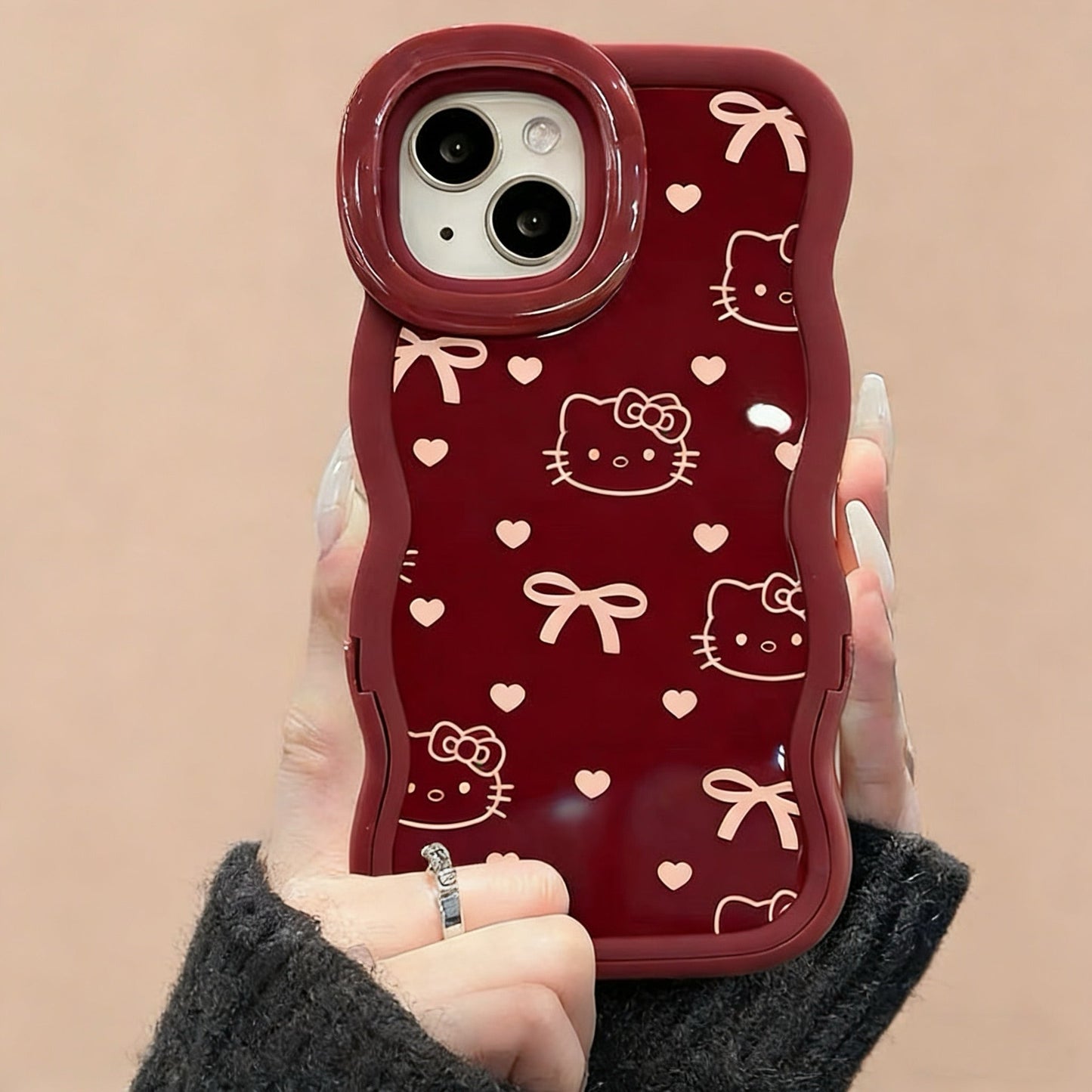 Cute Kitty Cat Invisible Dual Stand Phone Case