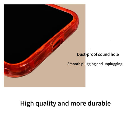 3D red Kitty Kuromi flip phone case with mirror and stand.