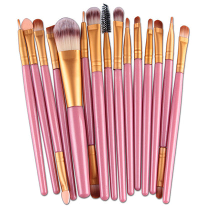 15pcs Makeup Brushes Eyebrow Eyeshadow Eyeliner Kit Eyelash Brush