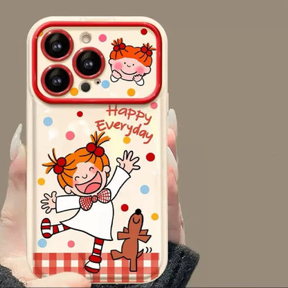 Unique girl flip mirror phone case