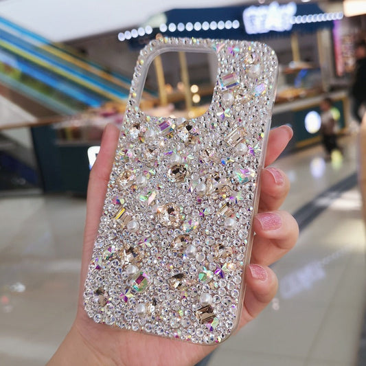 Gorgeous Bling Crystal with Mix Diamonds iPhone Case for iPhone 16 15 14 13 12 11 Plus Pro Max