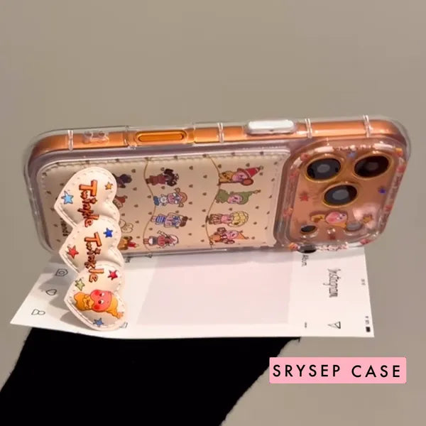 Cute Twinkle Heart Kickstand Phone Case For iPhone 17 16 15 14 13 Pro Max Plus