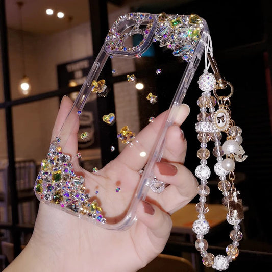 Handmade iPhone Case Luxury Bling Diamond Minimalist Butterfly for iPhone 16 15 14 13 12 11 Plus Pro Max