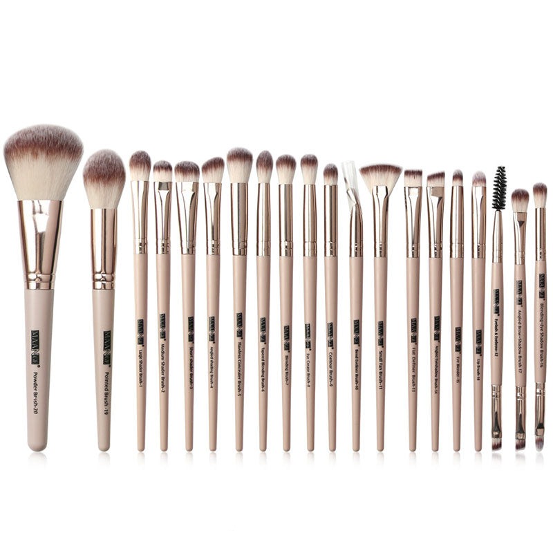 20pcs Pro Makeup Brushes Eyebrow Eyeshadow Eyeliner Blending Crease Kit Eyelash Brush